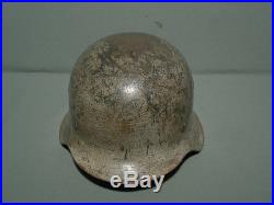 M-42 German helmet. Ww2. Size 64. With liner. Name. Winter camo