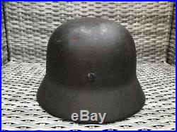 Named 1940 WW2 German Q64 Decal Helmet M40 Luftwaffe stunning Original