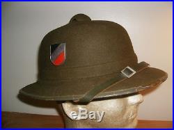 Original Ww2 German Afrika Corps Pith Helmet Dak