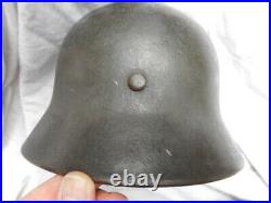 ORIGINAL WW2 GERMAN ARMY m40 STEEL COMBAT HELMET decal removed ET64 GENUINE
