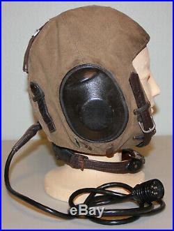 ORIGINAL WW2 German Luftwaffe Summer Cloth Flight Helmet LKp S 101