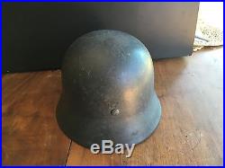 ORiginal WW2 German Luftwaffe Single Decal Helmet & German Belt Buckle