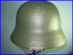 Orig. 1950s helmet German border troops BGS casco stahlhelm BRD WW2 style
