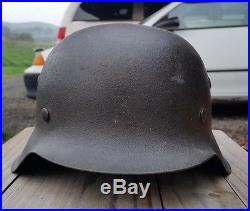 Orig. WW2 German Heer m42 Combat Helmet with Orig. Liner 66 shell size