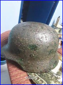 Original Amazing Rare Quality WW 2 German M-35 Helmet with Liner and Certificate