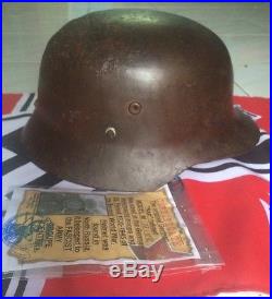Original Amazing Rare Quality WW 2 German M-38 Helmet with Liner and Certificate