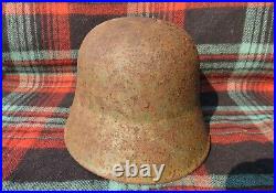 Original-Authentic WW1 & WW2 Relic German 17 Helmet Size-59-60