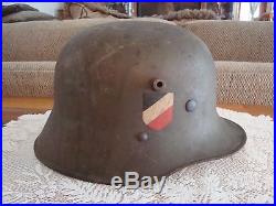 Original Authentic WW2 WWII German Helmet with 2 Decals