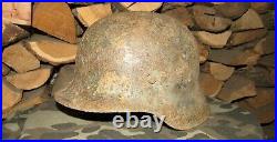 Original-Authentic WW2 WWII Relic German helmet Wehrmacht MFR Stamp EF62 #133