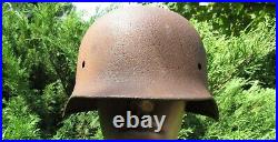 Original-Authentic WW2 WWII Relic German helmet Wehrmacht mfr Stamp 234 #108