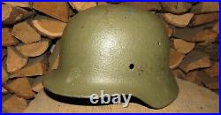 Original-Authentic WW2 WWII Relic German helmet Wehrmacht mfr stamp 798 #99