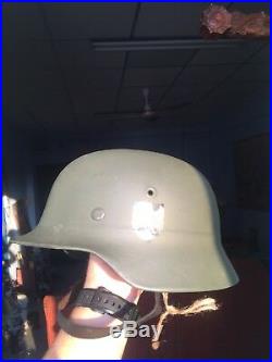 Original Beautiful German WW2 M-35 Helmet Marked ET 66 and Numbered