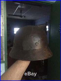 Original Beautiful WW 2 German Helmet M-35/40 with Liner found on Eastfield
