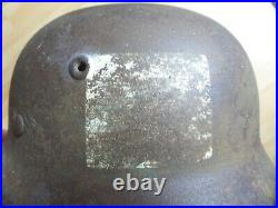Original German/Finnish WWII WW2 M40 unit marked Combat Helmet