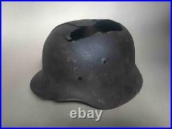 Original German Helmet M40 Damage Relic of Battlefield WW2 World War 2