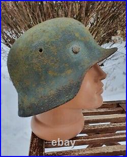 Original German Helmet M40 Relic of Battlefield WW2 World War 2 Number EF62