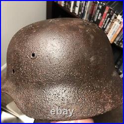 Original German Helmet M40 Relic of Battlefield World War 2 Recovered in France