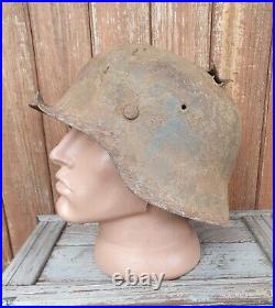 Original German Helmet M42 Headshot Damage Relic of Battlefield WW2 World War 2