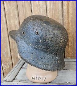 Original German Helmet M42 Headshot Damages Decal Number Relic Battlefield WW2