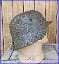 Original German Helmet M42 Headshot Damages Decal Number Relic Battlefield WW2