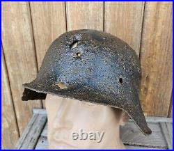 Original German Helmet M42 Headshot Damages Decal Number Relic Battlefield WW2