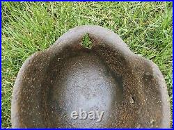 Original German Helmet M42 Headshot Damages Relic of Battlefield WW2 Numbers