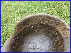 Original German Helmet M42 Headshot Damages Relic of Battlefield WW2 Numbers