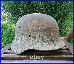 Original German Helmet M42 Relic of Battlefield WW2 World War 2 Number DN88