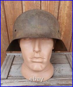 Original German Helmet M42 Relic of Battlefield WW2 World War 2 Numbers ET64