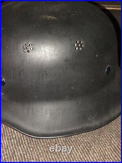 Original German Police Firefighting Helmet WW2 WW II Feuerwehr M1934 Estate Find