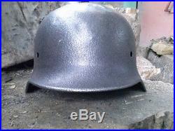 Original German Stahlhelm Steel Helmet M40 M-40 WWII WW2 Size 64 Medic