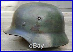 Original German WW2 M35 SE68 Helmet withLiner Huge Size 68 Shell M-35
