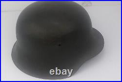 Original German WW2 M42 Helmet With Liner Raw Edge