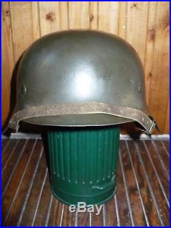 Original German WW2 Steel helmet M42, Size 68 large size, restoration