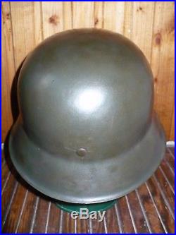 Original German WW2 Steel helmet M42, Size 68 large size, restoration