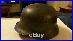 Original German WW 2 M40 Helmet black helmet size 64 liner size 57