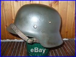 Original M42 German WW2 Steel helmet, size 68, big size, restoration, with liner