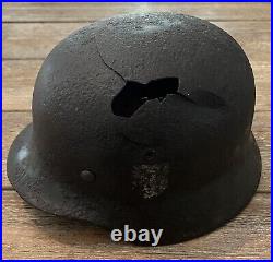 Original Relic WW2 German DD M35 Helmet NS-66-Battle of Kiev