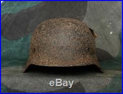 Original WW2 Battlefield Relic German Helmet M42 (with Battle Damage) Kurland