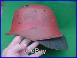 Original WW2 Era German JUNKERS Factory Crash Helmet, Complete and RARE Piece