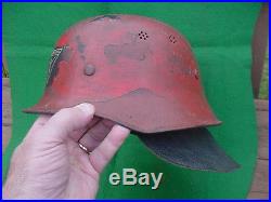 Original WW2 Era German JUNKERS Factory Crash Helmet, Complete and RARE Piece