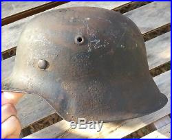 Original WW2 GI War Trophy German M42 WW2 Camo Helmet