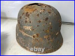 Original WW2 German Airforce Luftwaffe Helmet Relic Fantastic Paintwork Named