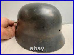 Original WW2 German Airforce Luftwaffe M35 Helmet ET64 Great Paintwork