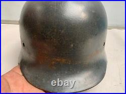 Original WW2 German Airforce Luftwaffe M35 Helmet ET64 Great Paintwork