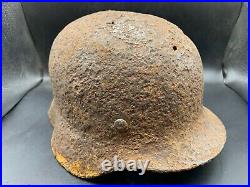 Original WW2 German Army Helmet Relic RARE Complete With Liner