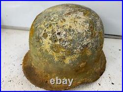 Original WW2 German Army Wehrmacht Helmet Relic White Wash Paintwork