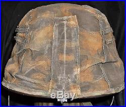 Original WW2 German Blurred Edge Helmet Cover, Uniform Elite Field Gear Cap