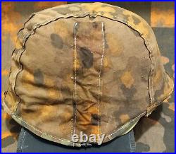 Original WW2 German Helmet Cover Waffen Oak A type 1 Oakleaf A