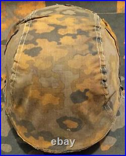 Original WW2 German Helmet Cover Waffen Oak A type 1 Oakleaf A